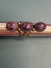 Navajo-style sterling silver ring 3 purple charoit cabochons SZ 8 9.9G — photo 10