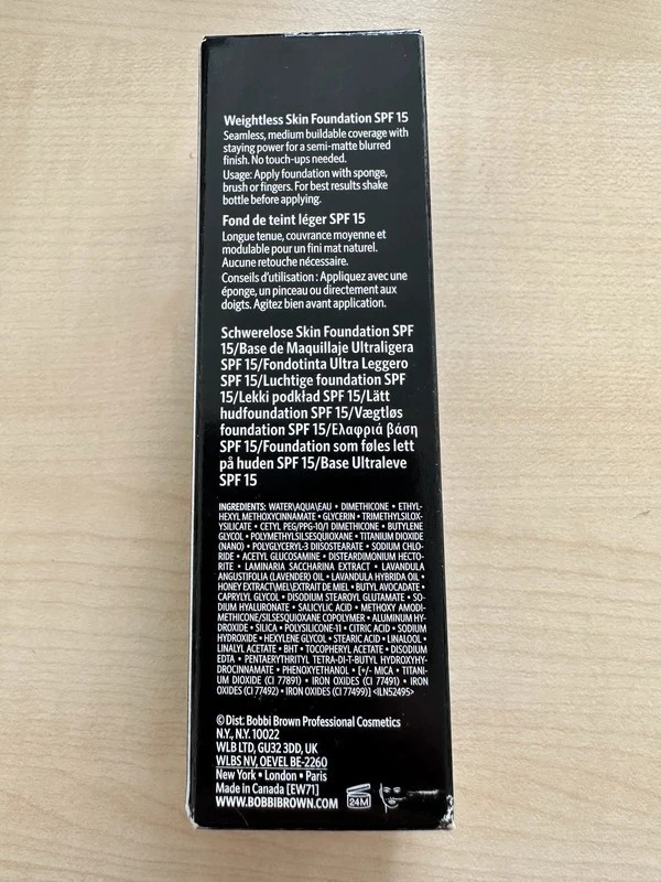 Bobbi Brown Weightless Skin Found. Flüssige Foundation, Nr. W-068 Golden Honey - Bild 2 von 3