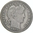 1913-P Barber Dime 90% Silver Average Circ *5512
