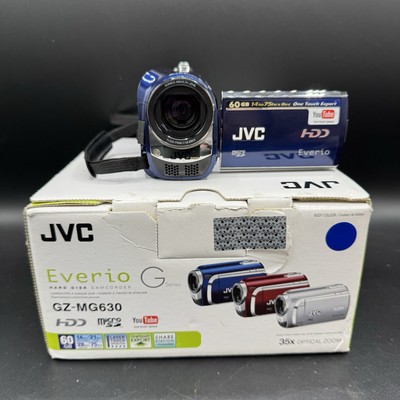 JVC EVERIO GZ-MG630 CAMCORDER 60GB HDD HARD DRIVE DIGITAL VIDEO CAMERA blue