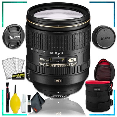 Nikon AF-S NIKKOR 24-120mm f.4G ED VR Lens (International Model) + 4.5 inch