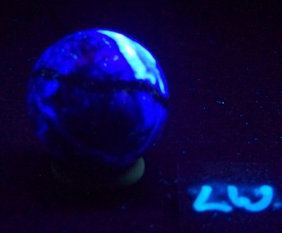 Fluorite McCracken Mine AZ 41mm Decor Sphere - Blue UV Glow- Unique Gift - 6467