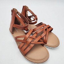Girls Sandal open toe gladiator-style Flat Sandals Size 3/UK 2