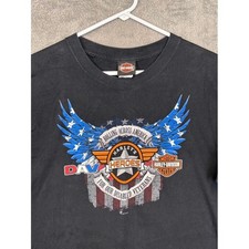 Harley-Davidson DAV Rolling Across America T-Shirt Mens XL Black 2012 USA Made