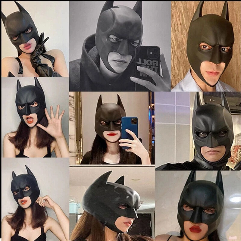 New Cosplay Mask Halloween Batman The Dark Knight PVC Soft Party Helmet Props - Image 2 of 4