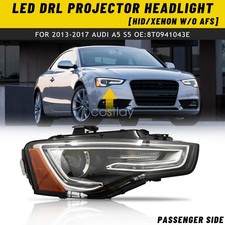 For 2013-2017 Audi A5 S5 [HID/Xenon w/o AFS] LED DRL Projector Headlight Right