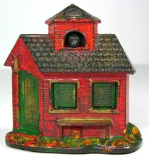 1880s CAST IRON MECHANICAL BANK - THE ZOO BANK - IN EXCELLENT CONDITION & PAINT