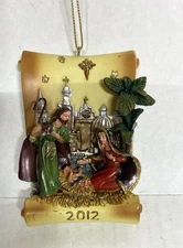 Holiday Lane 2012 Mary Joseph & Baby Jesus Nativity Christmas Tree Ornament