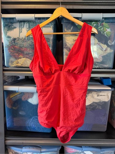 Andie’s Mykonos Red V-Neck One-Piece Swimsuit XXLT