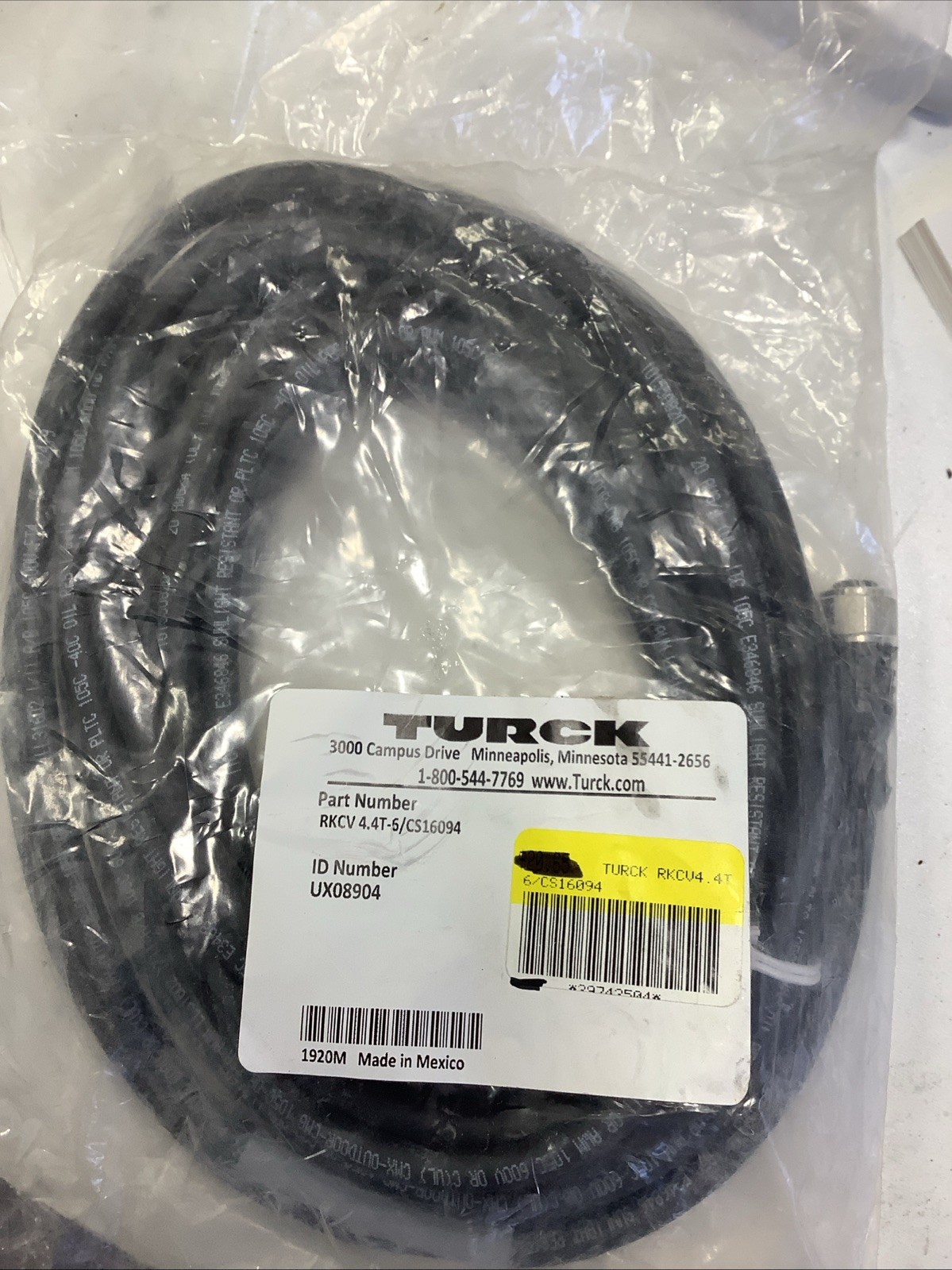 TURCK RKCV 4.4T-6/CS16094 CORDSET