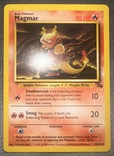 Pokemon Magmar Fossil First Edition Regular, Uncommon, 39/62, 1999 MP on eBay
