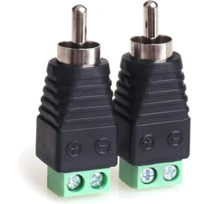 RCA Cable Audio Adapter, Phono RCA Male Plug to AV Screw Terminal Audio/Video...