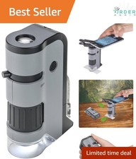 Pocket Microscope LED UV 100x-250x Smartphone Clip for STEM Education