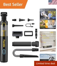 Sleek & Powerful Slim Car Vacuum: 4-in-1 Cordless Handheld with 19000pa Sucti...