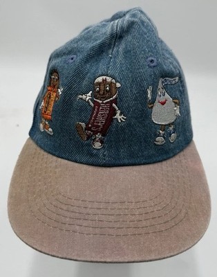 Vintage 90 s Hersheys Park Blue Jean Hat Hershey Bar Reesie s Cup 