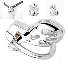 Stainless Steel Cobra Male Chastity Device Mamba Cage Men Metal Locking Belt