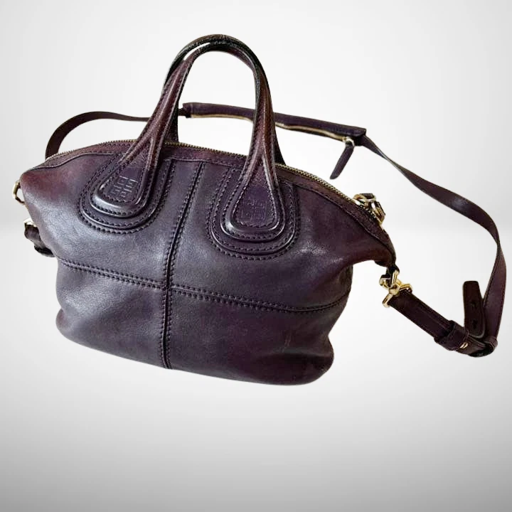Givenchy — GIVENCHY Nightingale Micro Leather Handbag/Shoulder Bag Purple Authentic Women's