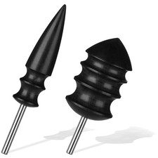 2PCS Leather Burnisher Bits, Leather Working Tools Leather Edge Burnish Kit Wood