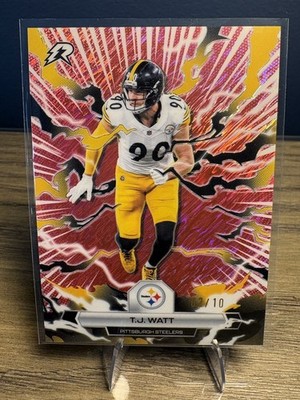 2025 Topps Resurgence T.J. Watt Pink Power Surge /10 #85 Steelers 02/10