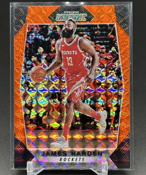 2017-18 Panini Prizm Mosaic - James Harden #29 Orange Prizm