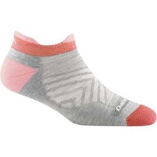 Darn Tough Ash Women's Run No Show Tab Ultra Lightweight Cushion Socks M NWT