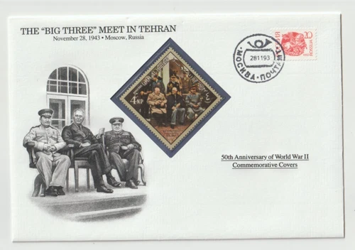 28/11/1993 Russia FDC - WWII - The "Big Three" Meet in Tehran