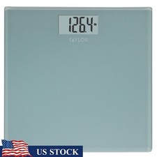 Digital Glass Bathroom Scale High Capacity Instant On Easy Read Display Spa Blue