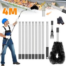 Gutter Cleaner 12Pc 4M Telescopic Roof Gutter Cleaning Tools Kit with Adjustable