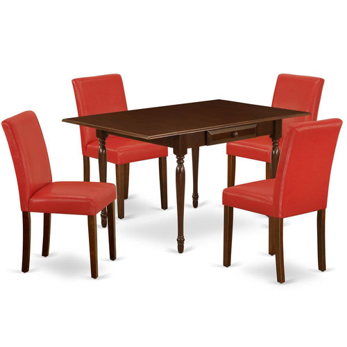 1MZAB5-MAH-72 5Pc Dining Set for 4 Includes a Dining Room Table and 4... - Picture 1 of 8