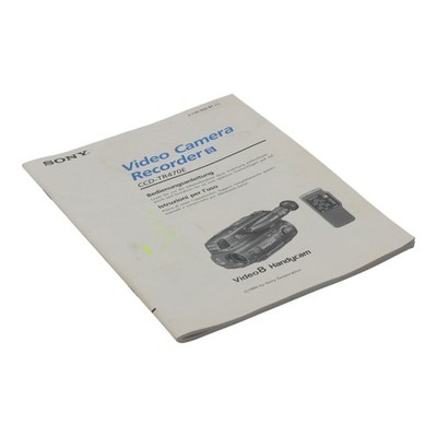 Sony Video Camera Recorder Video8 Handycam CCD-TR470E Operation Manual Bedienung