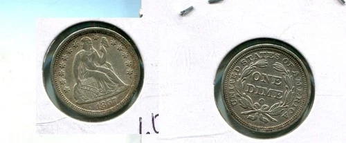 1857 O LIBERTY SEATED DIME TYPE COIN XF 6010T