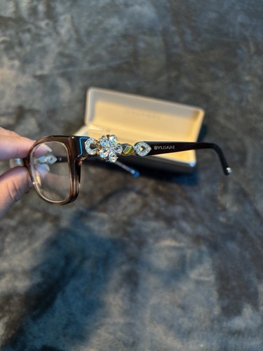 Gebrauchte BVLGARI Schwarz Brillenfassung 4058b 501 Sonnenbrille Brillengestell Gold HW Kristalle - Bild 5 von 14