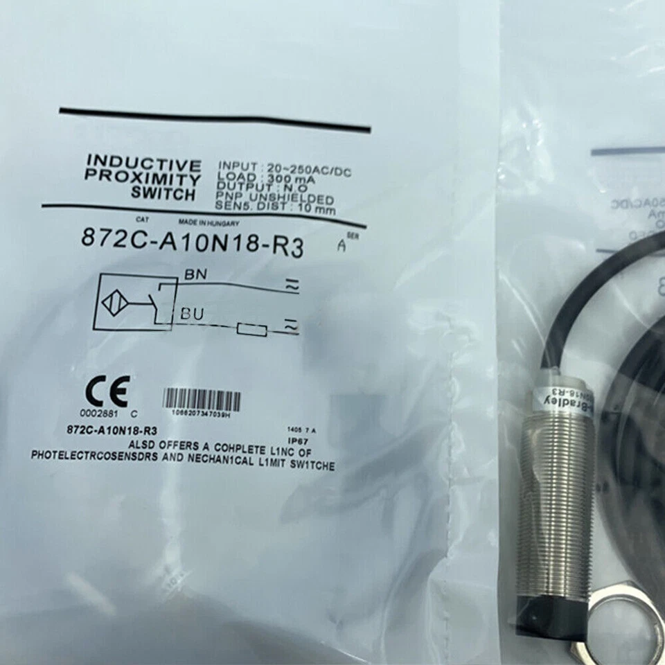 1PCS For Allen-Bradley 872C-A10N18-R3 Proximity Switch Sensor 20-250V 300mA 10mm - Image 2 of 4