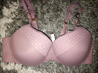 VS incredible lace detail demi bra NEW 36c lightly lined mauvelous 