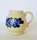 Krug Mini Keramik Polnische Töpferkunst Fayencen Wloclawek handgemalt 9 cm hoch