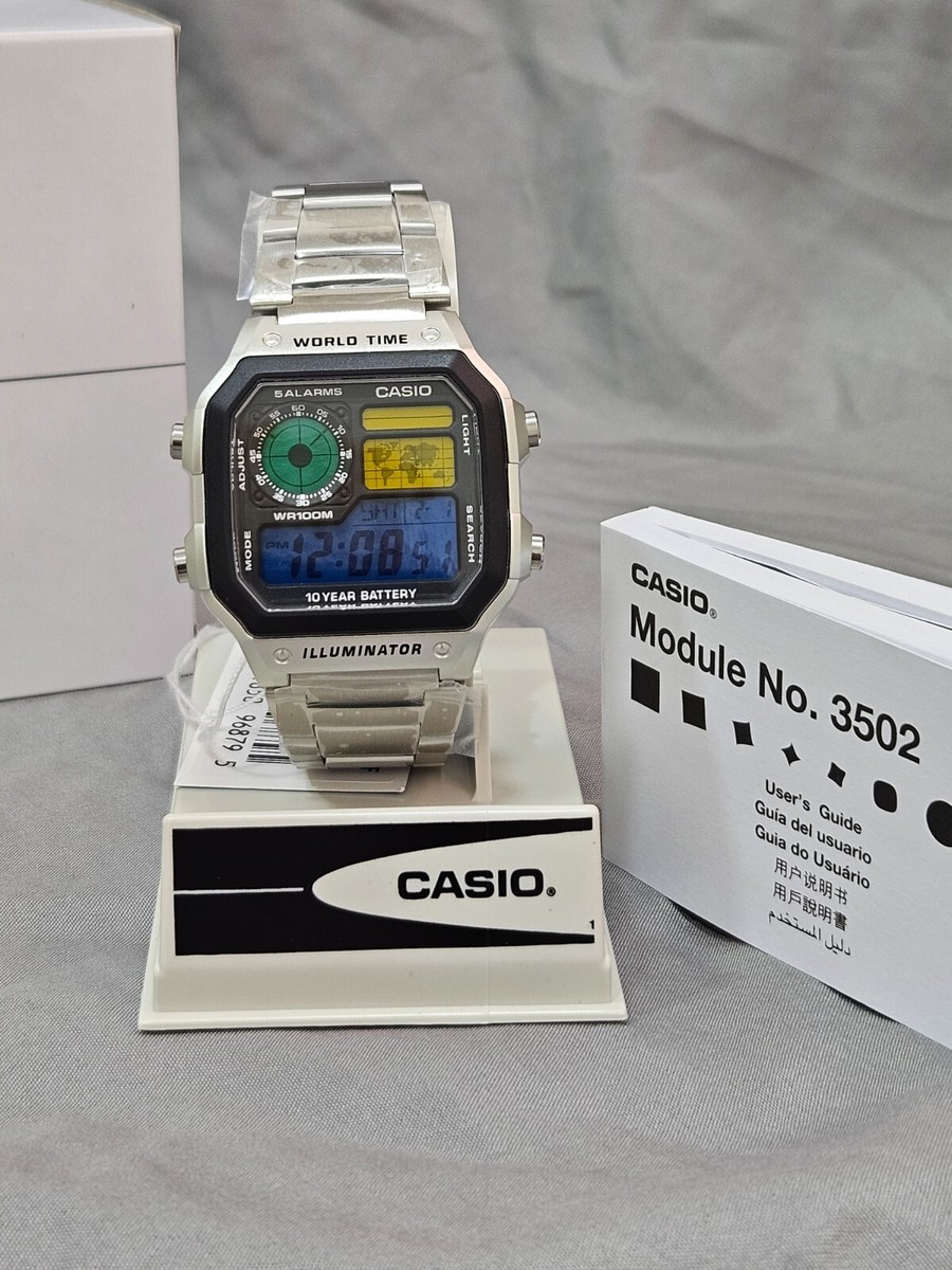 CASIO ワールドタイム AE-1200 メタルケース バンドセット MOD CASIO ワールドタイム AE-1200 メタルケース バンドセット MOD