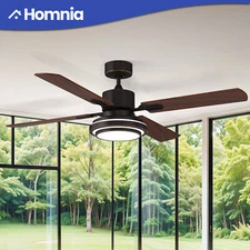 52" Modern Ceiling Fan w/ Light & Remote Control 6 Speed Reversible Quiet Motor
