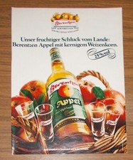Seltene Werbung BERENTZEN APPEL Weizenkorn - Fruchtiger Schluck vom Lande 1981