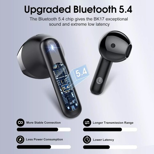 Wireless Earbuds, Bluetooth 5.4 Headphones in Ear buds, HiFi Stereo Wireless Ear - Picture 3 of 3