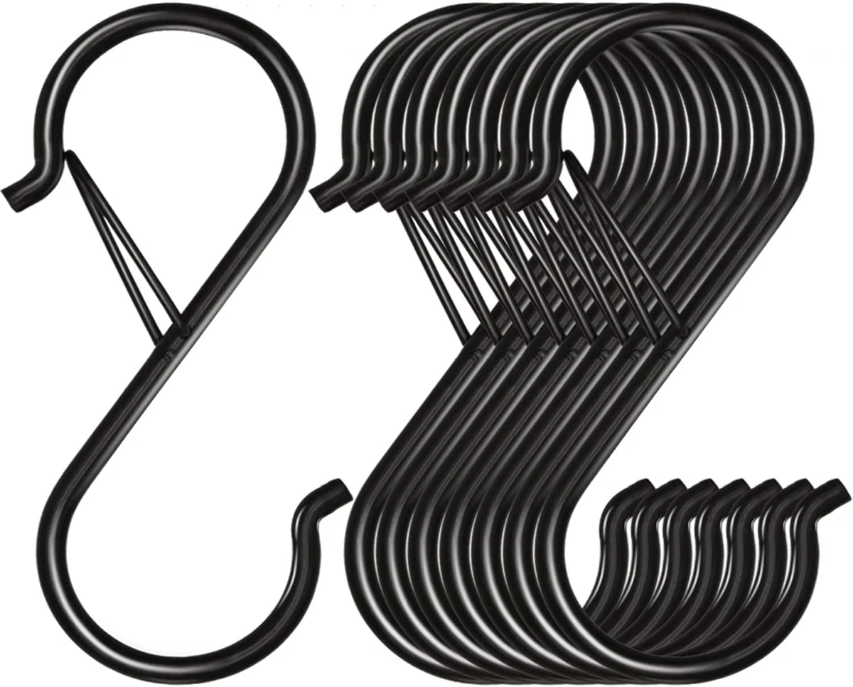 8 Pack S Hooks for Hanging, 3.5 Inch Heavy Duty S Hooks with