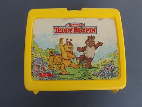 Lonchera Teddy Ruxpin 1986 con termo - tiene bajo etiqueta robotman & friend rara - Imagen 2 de 10