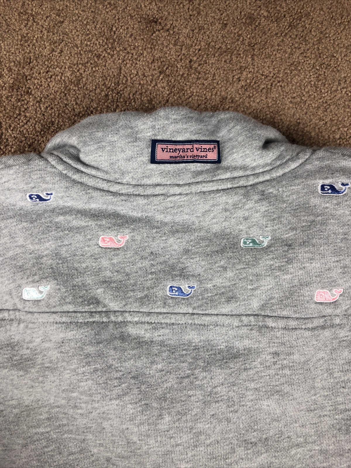 Vineyard Vines Solid Gray 1/4 Zip Sweatshirt Size… - image 8