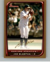 2008 Bowman Joe Blanton 16 Oakland Athletics Gold