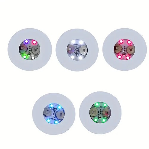 LED Lights Coaster Sticker Flash Luminous Bottle Cup Bar Wine Mat Decor Lighting - Picture 5 of 12