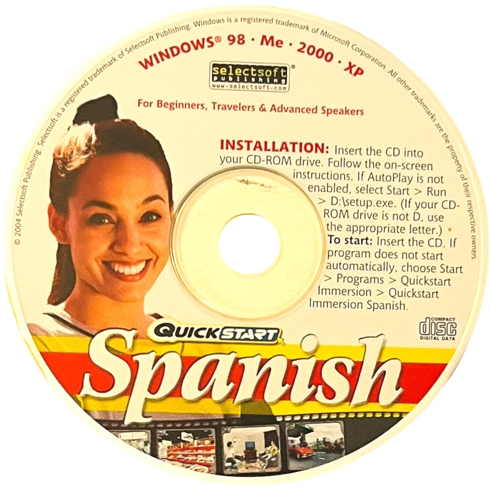 CD-ROM de aprendizaje de español para hablantes principiantes a avanzados - Windows Foto 3 de 3