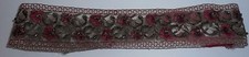 HAPACHICO LUPITA Vintage Soft Headband Embroidered Red Rose Rhinestones Handmade