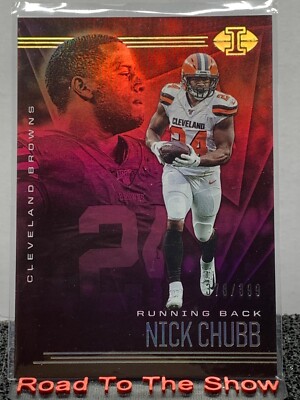 2020 Nick Chubb Illusions Pink Parallel /399 Card #56 Cleveland