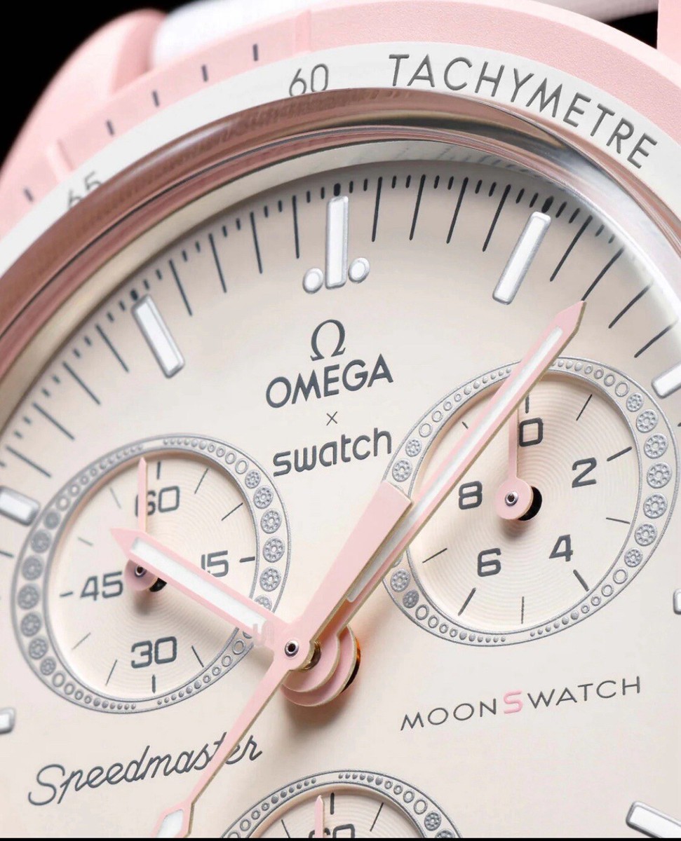 Swatch×OMEGA Speedmaster moonswatch pink Omega X Swatch to the Planets with the Bioceramic MoonSwatch