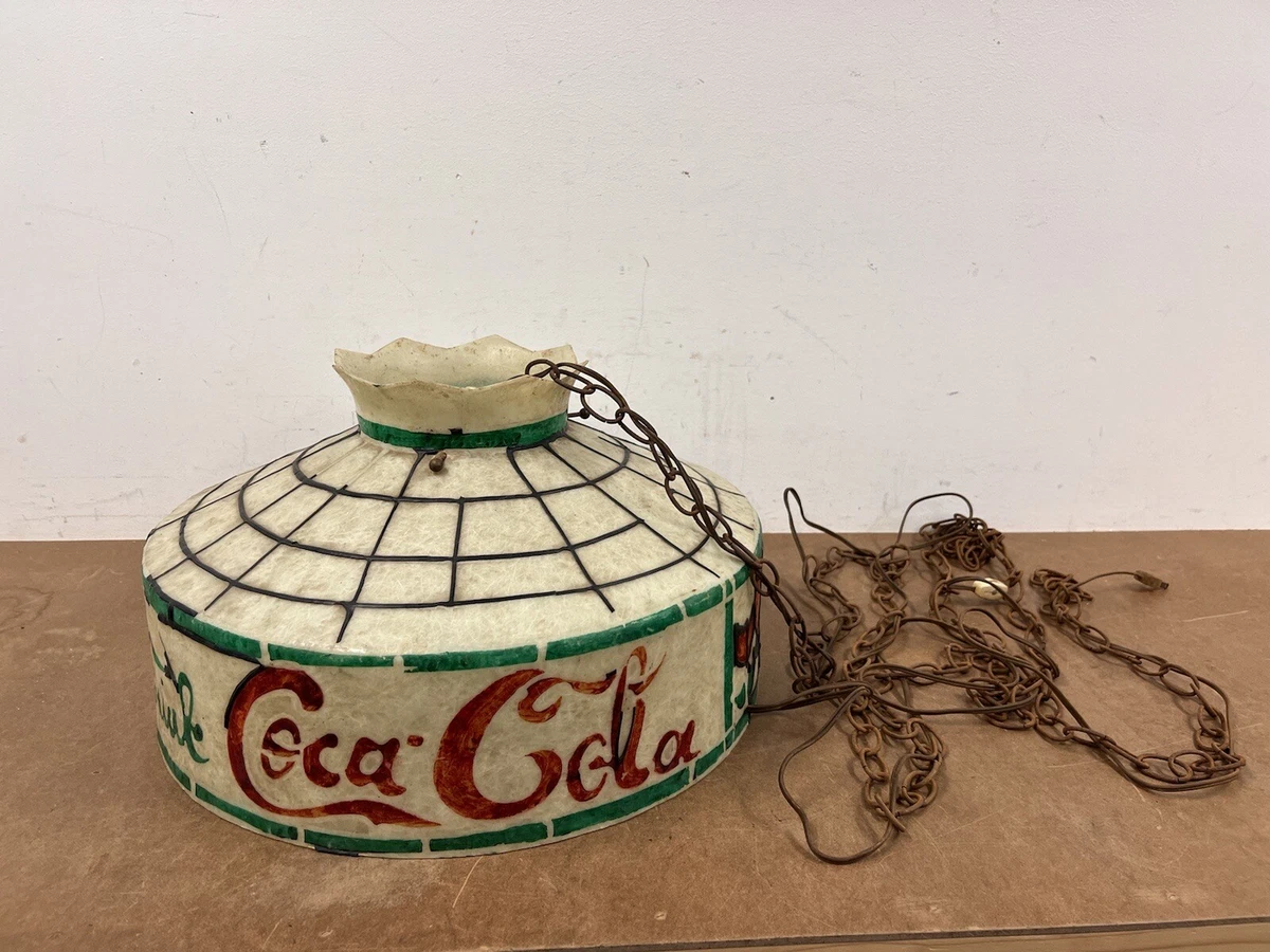 Coca cola stained glass on sale hanging lamp