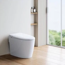 Non-electric Smart Bidet toilet with Dual Bidet,Power Flush with Footkick Flush
